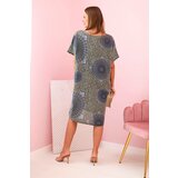Kesi Włoski Women's cotton dress with oriental pattern khaki | ePonuda.com