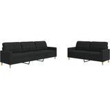  2-dijelni set sofa crni od tkanine | shoptok.hr