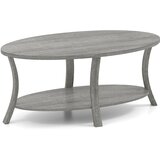 Costway Ovalna mizica s polico Miza za dnevno sobo, (5000081594) Cene