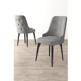 Hanah home Newa - Grey, Black GreyBlack Chair Set (4 Pieces) | ePonuda.com