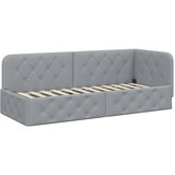  Kutni okvir kreveta Svijetlo siva 80 x 200 cm tkanina Slike