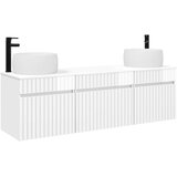  Set ormarića za kupaonicu 3 kom. Bijela visokog sjaja 49 x 44,5 x 66 cm | Shoptok.si