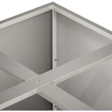  Vrtna saksija Srebrna 100 x 100 x 50 cm Nehrđajući čelik | shoptok.hr