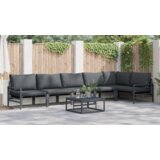 vidaXL Vrtna sedežna garnitura 7 pcs Antracitna Jeklo | Shoptok.si