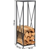 Kondela Stojalo za drva iz kovanega železa, črna, TURFI | Shoptok.si