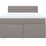 vidaXL Box spring postelja z vzmetnico taupe 140x190 cm blago | Shoptok.si