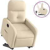 vidaXL Naslanjač s funkcijo vstajanja krem blago, (20927628) | Shoptok.si