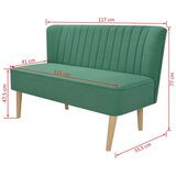 SOFA 117x55 5x77 cm Tkanina Zelena | shoptok.hr