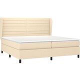  S oprugama i madracem krem 200 x 200 cm od tkanine | shoptok.hr