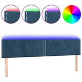 vidaXL LED posteljno vzglavje temno modro 160x5x78/88 cm žamet, (20954113) Cene