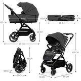 Kinderkraft dječja kolica Yoxi MINK PRO 3u1, Moonlight Grey | Eponuda.ba