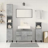 vidaXL 3-dijelni set kupaonskog namještaja siva boja betona drveni | shoptok.hr