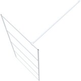 Pregrada za tuš bela 80x195 cm prozorno ESG steklo, (21047733) | Shoptok.si