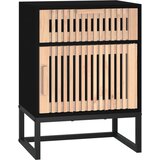  Noćni ormarići 2 kom crni 40 x 30 x 55,5 cm od drva i željeza | shoptok.hr