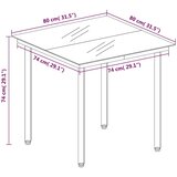  3-dijelni vrtni blagovaonski set svjetlosivi Siva Dužina stola 80 cm | Shoptok.si