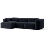 Cosmopolitan Design Temno modra kotna sedežna garnitura (levi kot/z ležalnikom) Bergano – | Shoptok.si