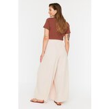 Trendyol Curve Beige Wide Leg Woven Trousers | Eponuda.ba