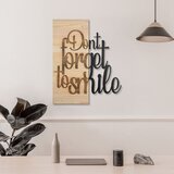 Wallxpert Ebedi Nakıs -1 NaturalBlack Decorative Wooden Wall Accessory Cene