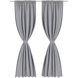  2 tamne zavjese s prostorom za šipku, 135 x 245, sive | shoptok.hr