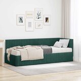  Kutni krevetni okvir s madracem 2 pcs Zelena Baršun | shoptok.hr