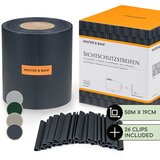 Blumfeldt Trakovi za zasenčevanje za ograjo, vrtna ograja, PVC, 450 g/m², 50 × 19 cm, sponke Cene