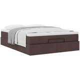  Otomanski krevet s madracem tamnosmeđi 140x190cm od tkanine | shoptok.hr