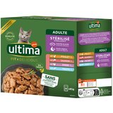  Ultima Sterilised Cat 8 x 85 g - Miješano pakiranje I (piletina, puretina, losos, pastrva) | shoptok.hr