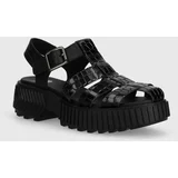 Sorel Usnjeni sandali ONA STREETWORKS FISHERMA ženski, črna barva, 2084691010