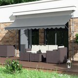 Multi Garden balkonska tenda 300 × 120 cm – podesive visine, vodootporna, s ručicom, siva | shoptok.hr