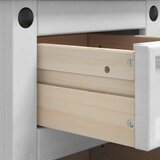  Nočna omarica Bela 35 x 32,5 x 74 cm Masivno borovo les, (5000107134) | Shoptok.si