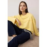 TRENDYOLMILLA ženski duks Twoaw26Sw00110, svetložuta-žuta | Eponuda.com