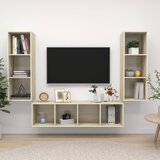 vidaXL 3-dijelni set TV ormarića boja hrasta sonome od iverice Cijene