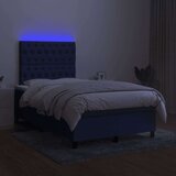  Box spring postelja z vzmetnico LED modra 120x200 cm blago, (20791494) | Shoptok.si