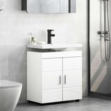  Set ormarića za kupaonicu s pohranom TULUM Visoki sjaj bijela | shoptok.hr
