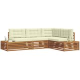  5 kom. Set vanjskih sofa Čvrsto drvo akacije i poliester | Shoptok.si