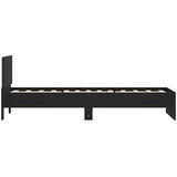  Okvir za krevet s uzglavljem i LED svjetlima crni 75x190 cm | shoptok.hr