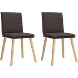  Jedilni stoli 2 kosa temno rjavo blago | Shoptok.si