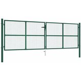  Vrtna mrežasta vrata od čelika 400x125 cm zelena | shoptok.hr