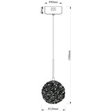  MAXLIGHT P0679 - Luster na sajli RITA 1xG9/5W/230V Ø 12 cm zlatna | Eponuda.com