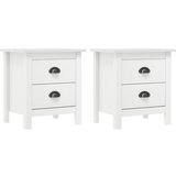 vidaXL Noćni ormarić Hill Range 2 kom bijeli 46x35x49,5 cm od borovine Cijene