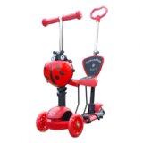 Olimp Sport Trotinet za decu 5 u 1 sa sedištem i svetlećim točkovima Crveni | ePonuda.com
