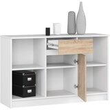 AKORD B-17 Komoda, 1 Vrata In 1 Predal, Bela/Hrast Sonoma, (5000332197) | Shoptok.si