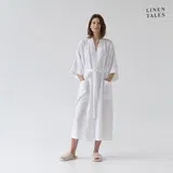 Linen Tales Bijeli platneni kućni ogrtač veličine S/M Summer -