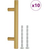  Ručke za ormarić 10 kom zlatne 64 mm od nehrđajućeg čelika | shoptok.hr