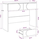  Konzolna stolica Bijela visokog sjaja 96,5 x 38 x 75 cm | shoptok.hr