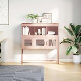 vidaXL Komoda ružičasta 100,5x39x107 cm hladno valjani čelik | shoptok.hr