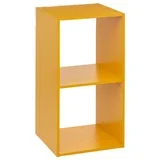 Five polica 2 otvora modul 34.5x32x67.6cm furnir žuta