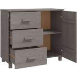 vidaXL komoda svetlo siva 90x40x80 cm trdna borovina | Shoptok.si