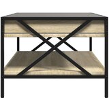 vidaXL Stolić s beskonačnim LED svjetlima boja hrasta 90x50x38 cm | shoptok.hr