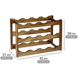 Wenko Držač za boce vina od masivnog bagrema u prirodnoj boji broj boca 12 kom 42x28x21 cm Fondi – | shoptok.hr